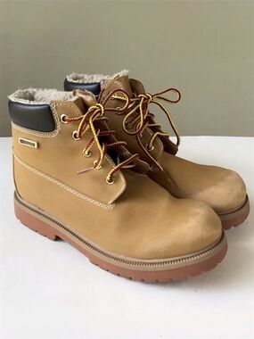 SmartFit Waterproof Boots Big Boys Size 4.5 Faux Leather Fleece Skid Resistant